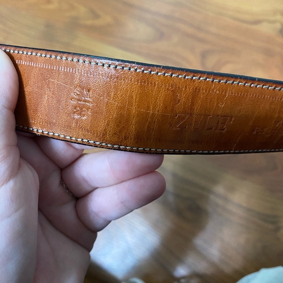 ZELE all leather belt genuine cowhide lining black croc embossed western cowgirl - Picture 5 of 6